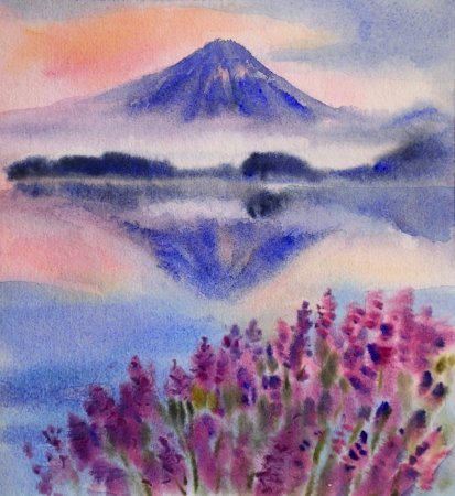 Пейзажи акварелью легкие