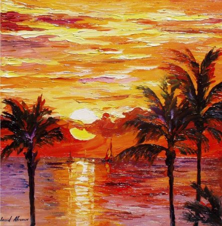 Птицы гуашью