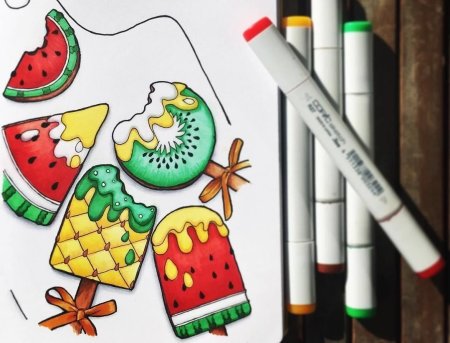 Рисунки для срисовки лёгкие фломастером