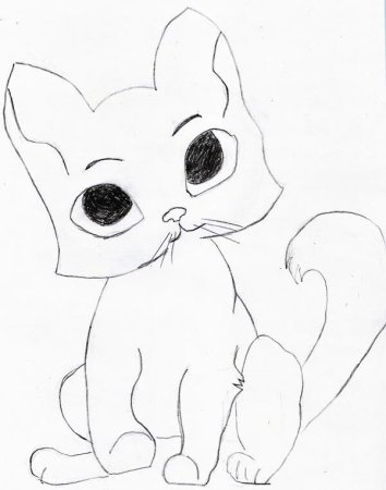 Рисунки котят для срисовки