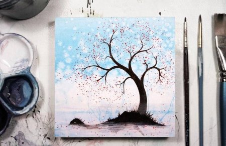 Рисунки гуашью легкие и красивые