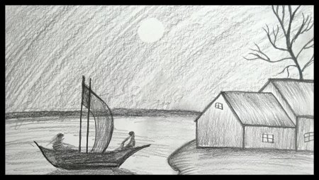 Графический пейзаж легкий