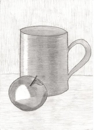 Натюрморт в графике легкий