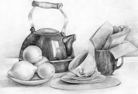 Рисование карандашом натюрморт