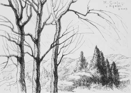 Пейзаж карандашом для начинающих