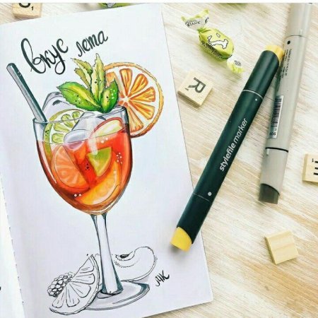 Рисование маркерами для скетчинга