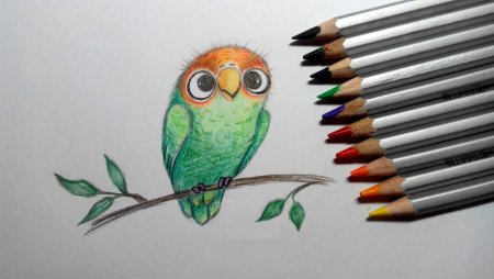 Рисунки разноцветными карандашами