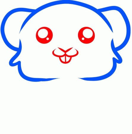 Хомяк рисунок для срисовки