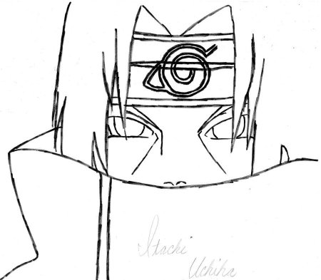 Итачи Учиха рисунок легкий