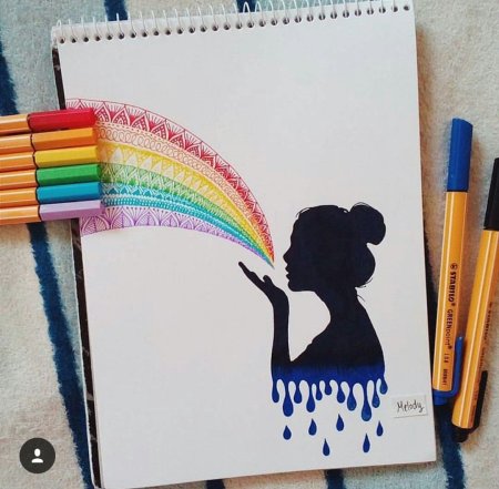 Рисование фломастерами легкие