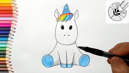 Поэтапное рисование единорога