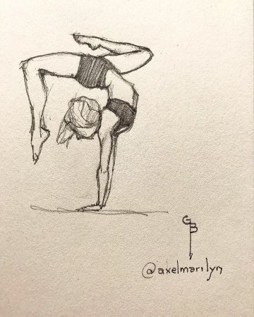 Рисунки гимнасток легкие карандашом для начинающих (49 фото)