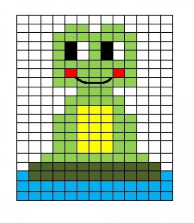 Рисунки по клеточкам для начинающих