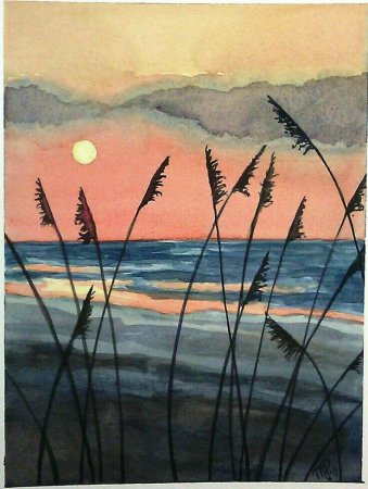 Пейзажи акварелью несложные