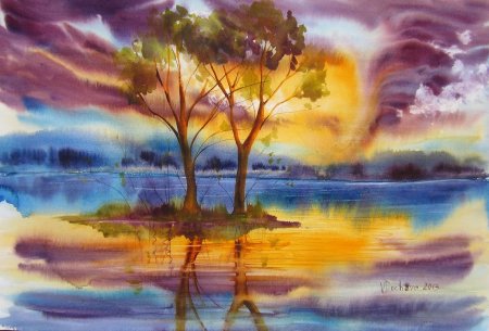 Венета Дочева акварель мастер класс