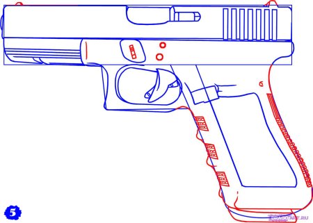 Пистолет Глок 17 рисунок