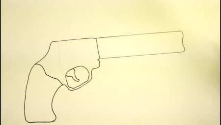 Пошаговое рисование пистолета