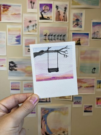 Рисунки на акварельной бумаге