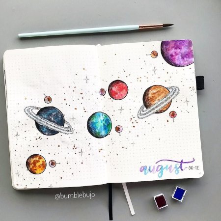 Космос акварелью