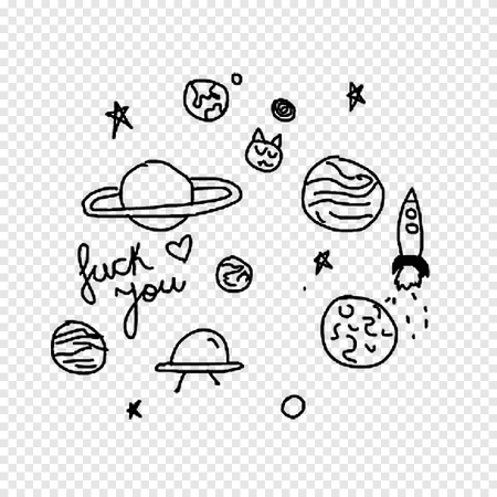 Маленькие рисунки для срисовки космос