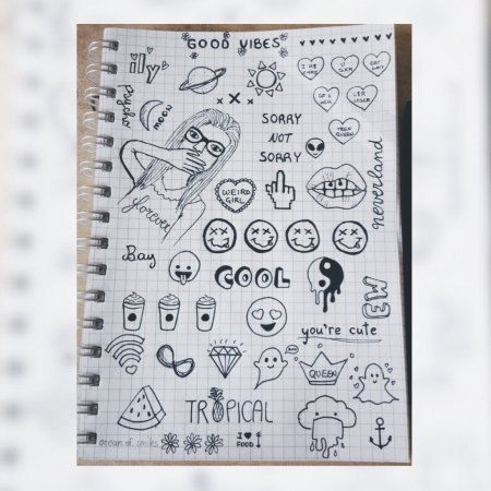 Рисунки для срисовки в скетчбук