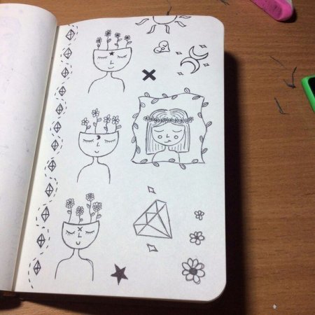 Легкие рисунки для личных Дневников