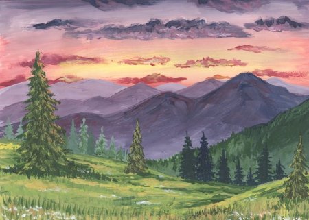 Рисунки акварелью