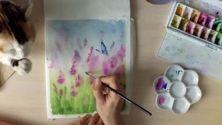 Лёгкие рисунки из гуаши
