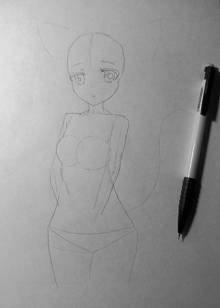 Поэтапное рисование девочек аниме