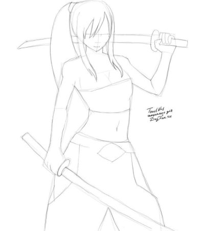 Зарисовки аниме в полный рост