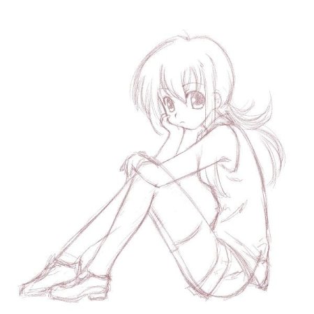 Поэтапное рисование девочек аниме