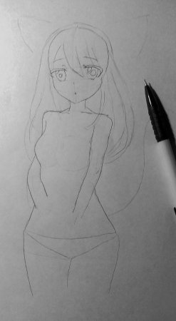 Рисунки для срисовки карандашом аниме в полный рост