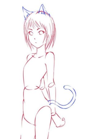 Рисунок человека в полный рост карандашом в одежде