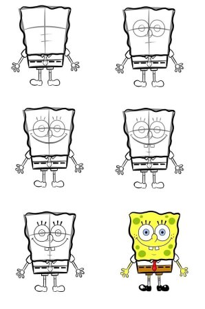 Поэтапный рисунок дельфина