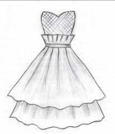 Платья для срисовки карандашом