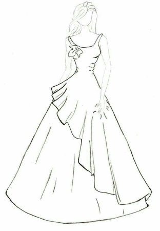 Платья для срисовки лёгкие