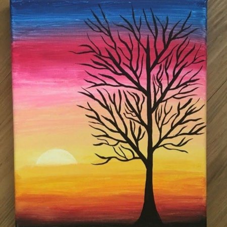 Рисунок на холсте своими руками