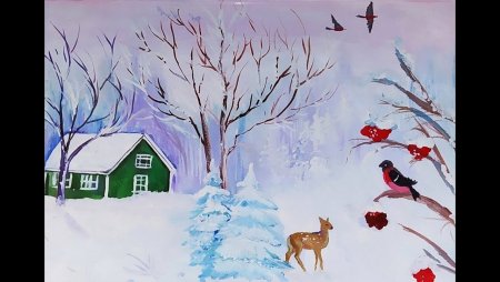 Рисунки гуашью для начинающих