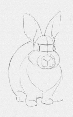 Кролик карандашом