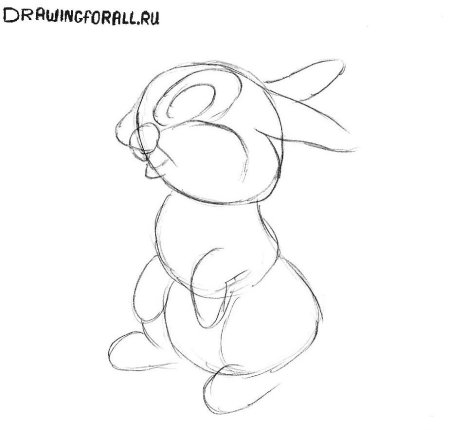Как рисовать зайца поэтапно карандашом для детей