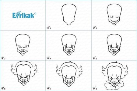 Рисунки для срисовки лёгкие клоун