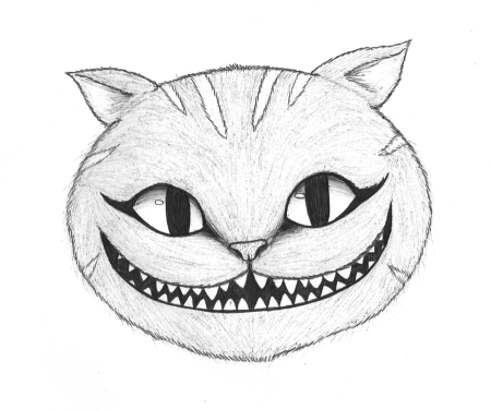 Как нарисовать Чеширского кота из Алисы в стране чудес карандашом