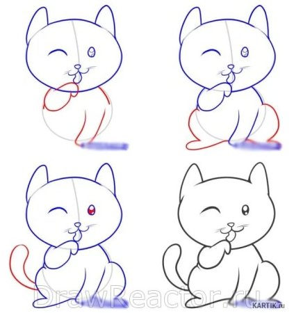 Котята карандашом для начинающих