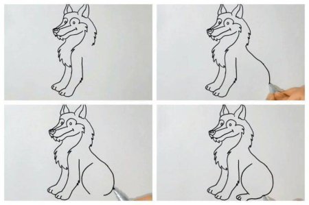 Поэтапное рисование волка