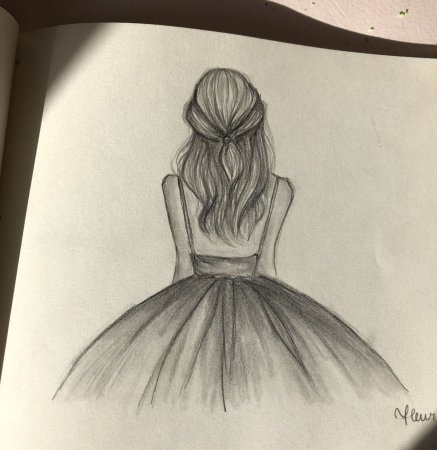 Рисунок девочки карандашом