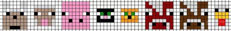 Рисунки по клеточкам из МАЙНКРАФТА