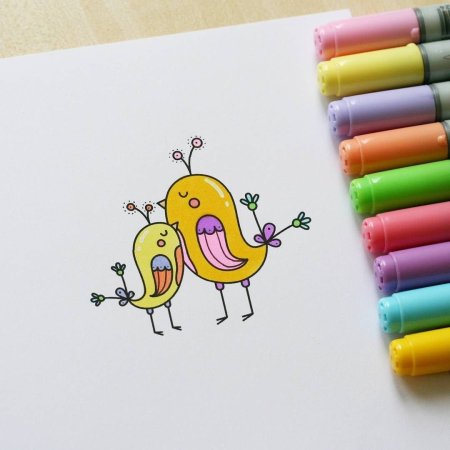 Яркие рисунки фломастерами