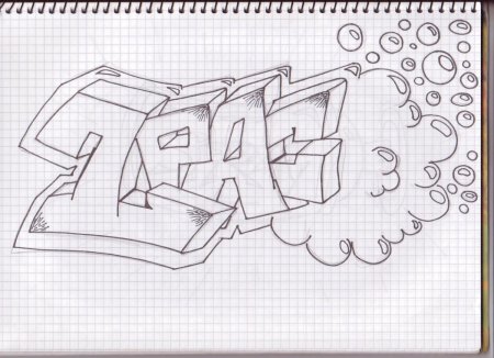 Граффити рисунки карандашом для начинающих