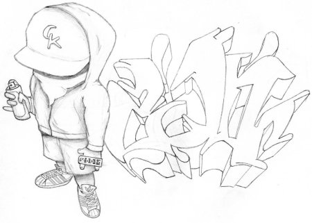 Граффити рисунки карандашом для начинающих