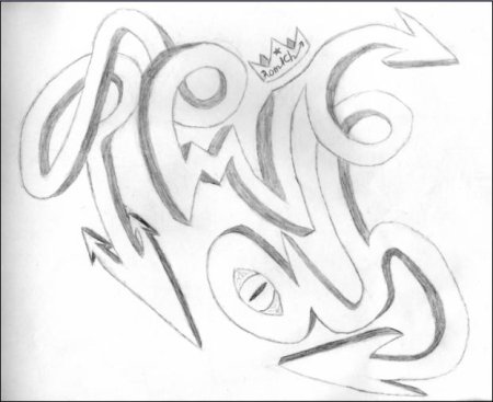 Надписи карандашом на бумаге